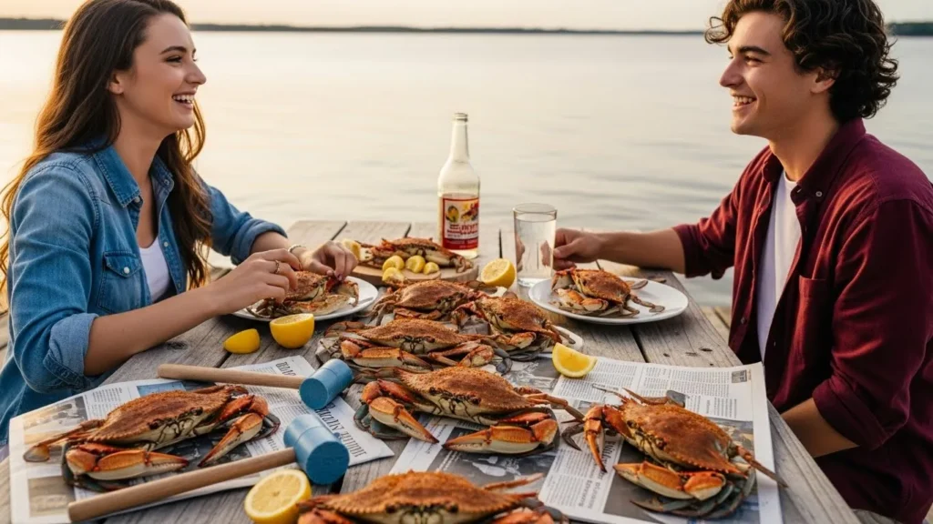 Crab and Old Bay Maryland Rizz Lines