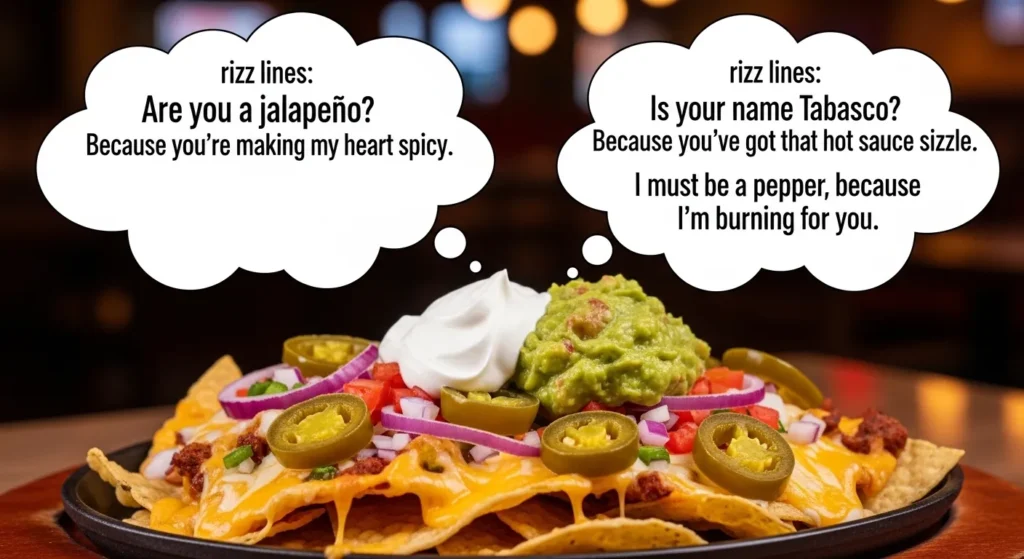 Cheesy but Delicious Spicy Food Rizz Lines