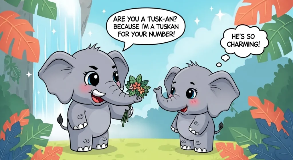 Cute Elephant Rizz Lines