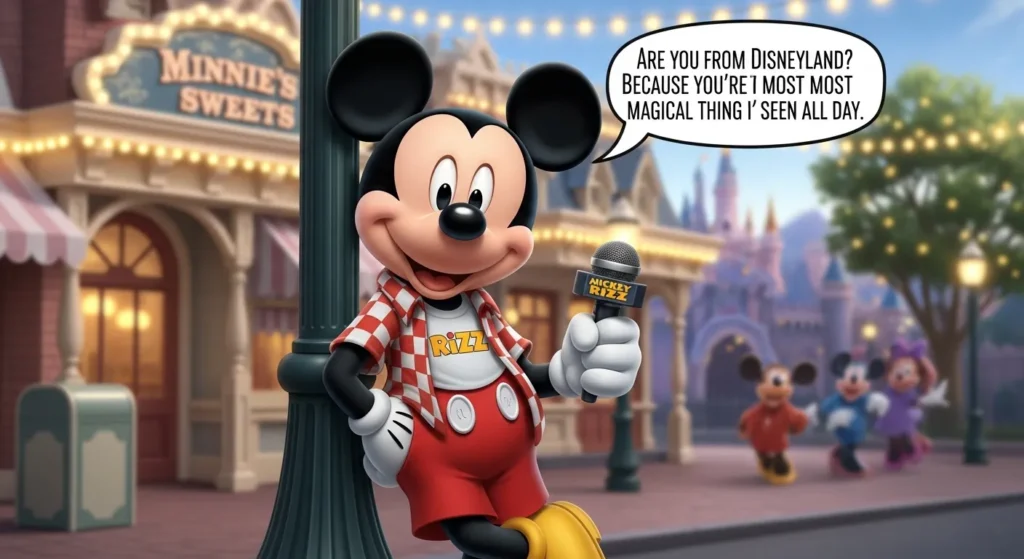 Cute Mickey Mouse Rizz Lines