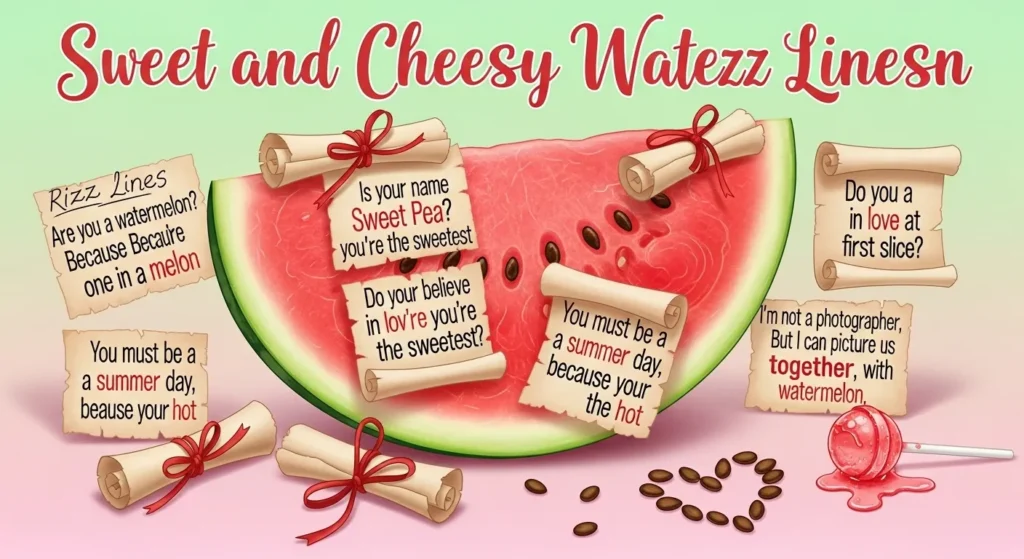 Sweet and Cheesy Watermelon Rizz Lines
