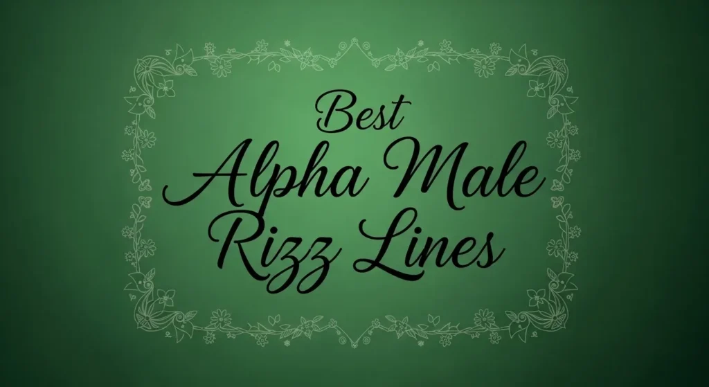 Best Alpha Male Rizz Lines
