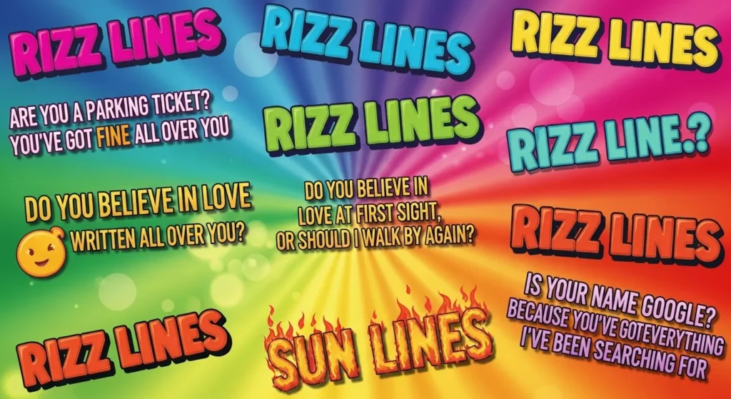 Bold and Bright Color Rizz Lines