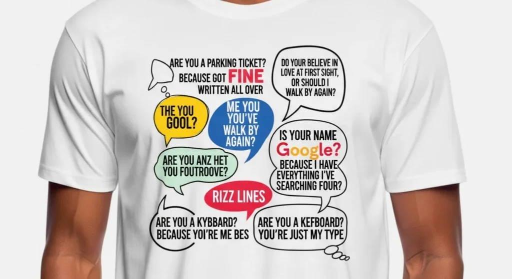 Funny Shirt Rizz Lines