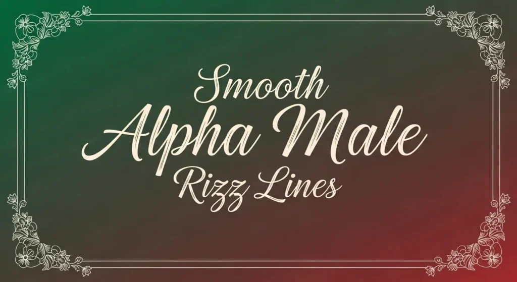 Smooth Alpha Male Rizz Lines