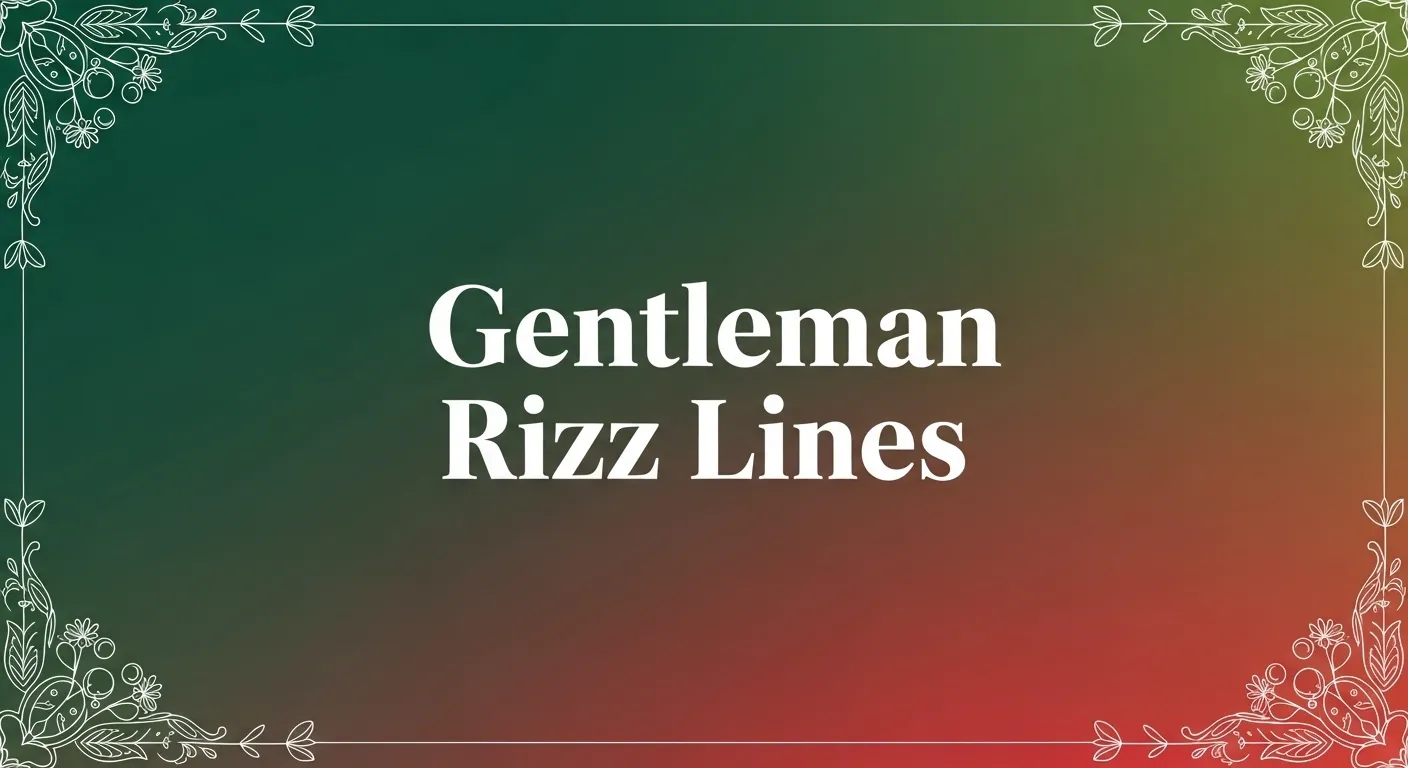 Gentleman Rizz Lines